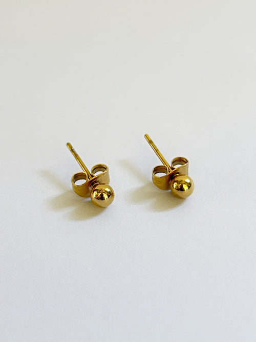 Aretes Topo Dorado Mujer