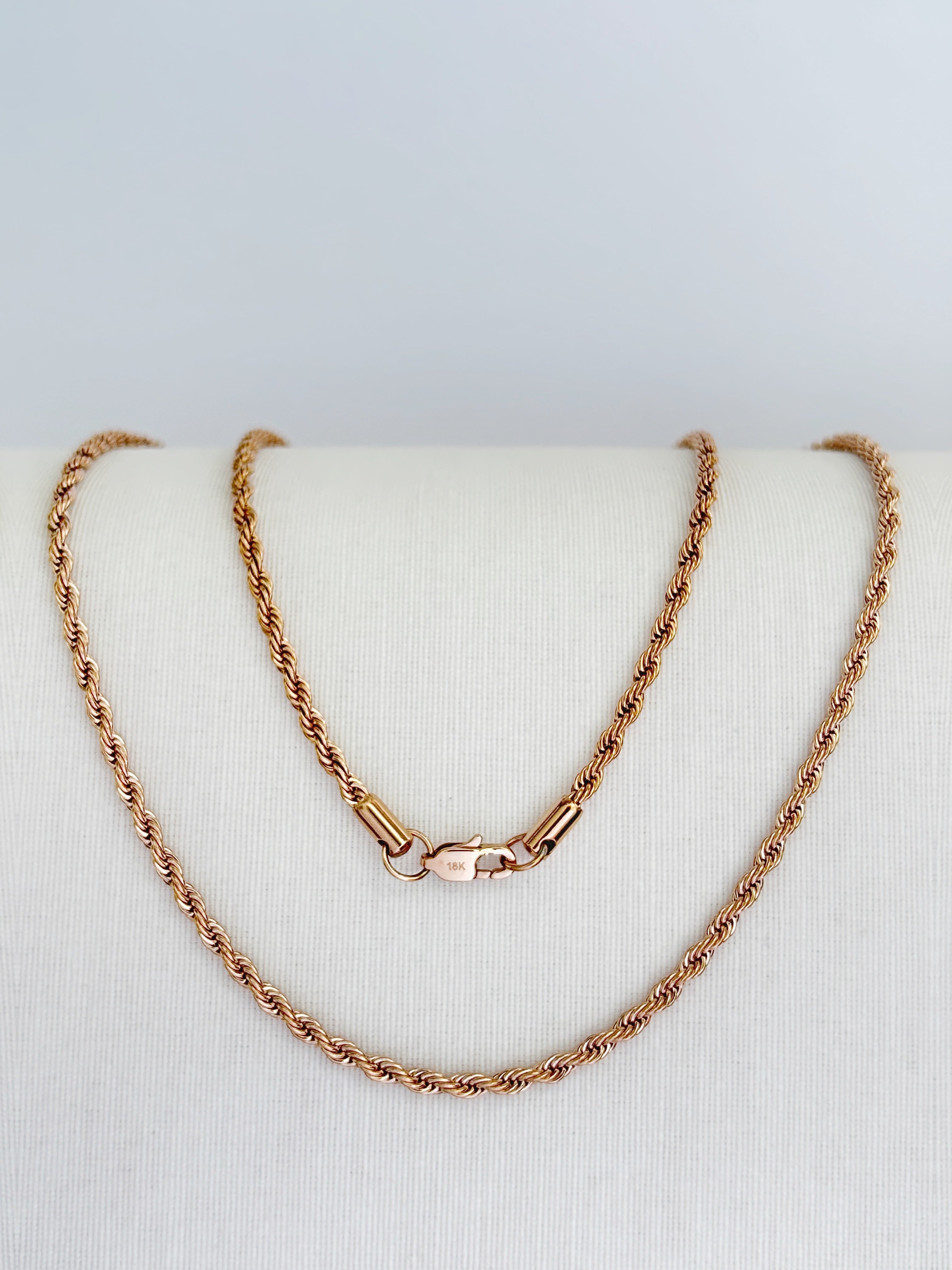 Cadena Lazo Oro Rosa mujer