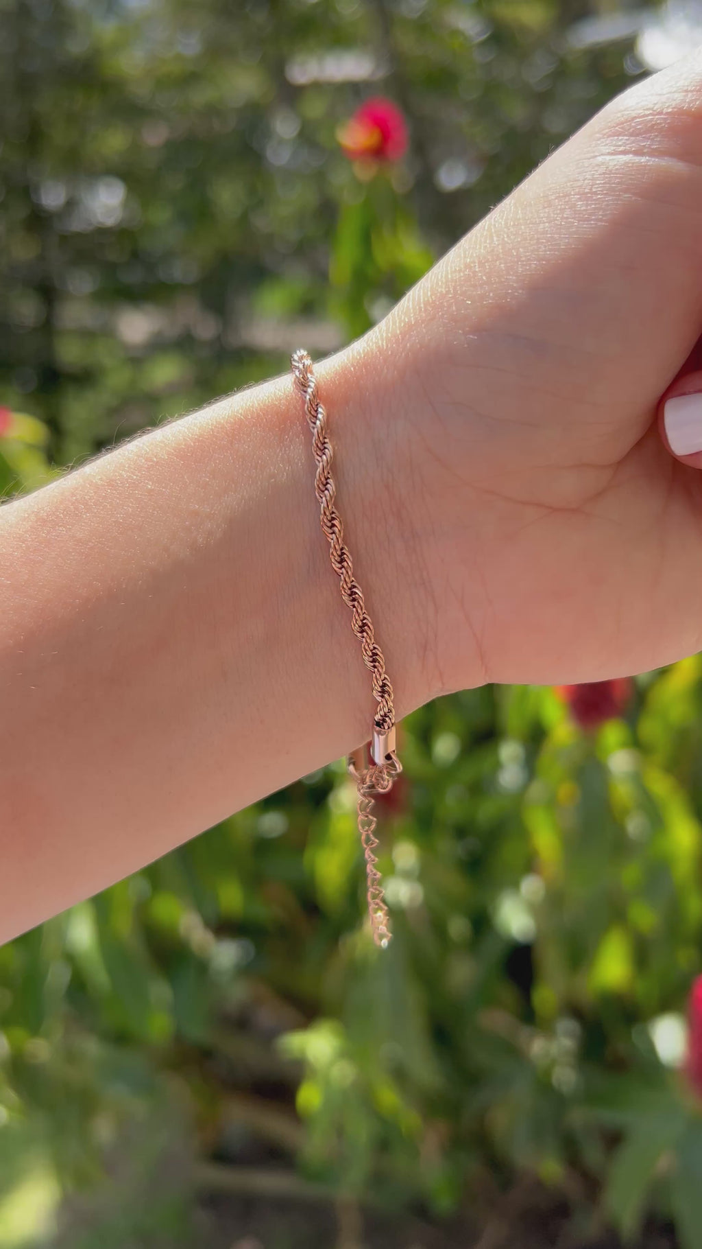 Pulsera Lazo Oro Rosa mujer